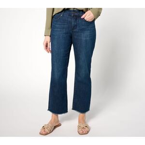 NYDJ Women's Petite Pants 12P Marilyn Ankle Fray HemCool Embrace Blue A636555